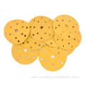 Gold Paper 5inch 8holes Aluminum Oxide Sanding Dis